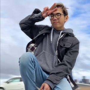 Jachs Charcoal Stretch Flannel Lined Shirt Jacket